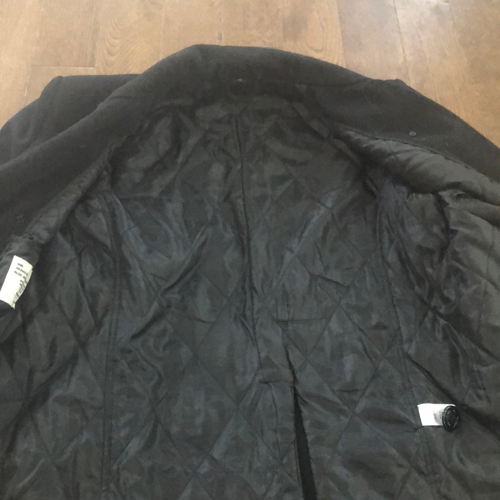 Men's Black Peacoat - Picture 3 of 4